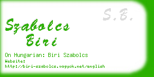 szabolcs biri business card